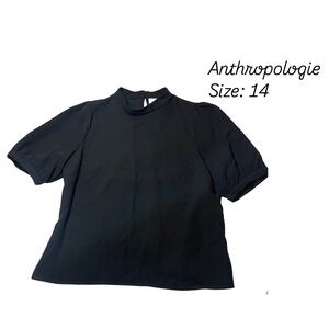 Maeve- Anthropologie Black Blouse